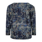Doris Streich Striped Graffiti Sweater - Style 325208-56