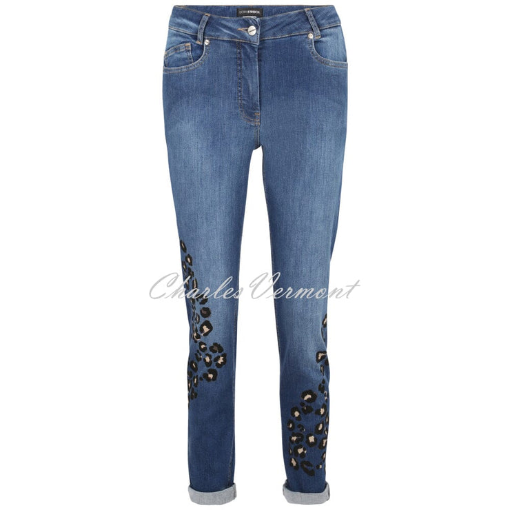 Doris Streich Leopard Print Jeans - Style 853195-56