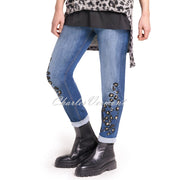 Doris Streich Leopard Print Jeans - Style 853195-56