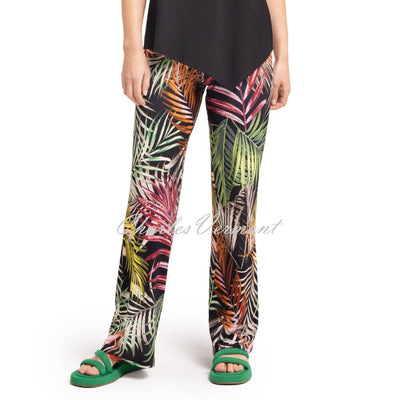 Doris Streich Wide Leg Tropical Print Trouser - Style 809709-98