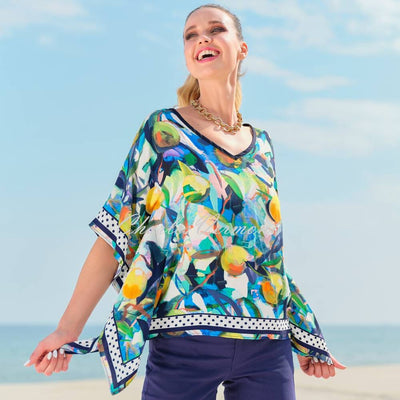 Dolcezza 'Orangerie' Poncho Style Top - Style 24650