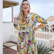 Dolcezza 'Botanica' Tiered Shirt Dress - Style 24701