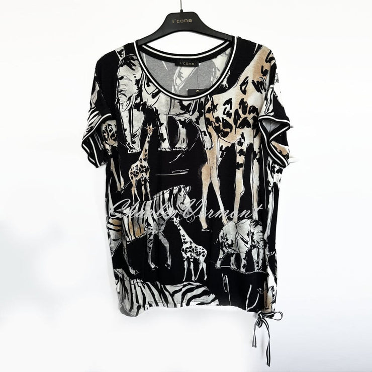 I'cona Animal Safari Print Top - Style 64174-60182-90