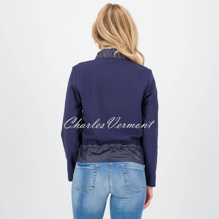 Just White Jacket with Drawstring Hem - Style J3608 (Navy)