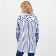 Just White Printed Blouse - Style J3618