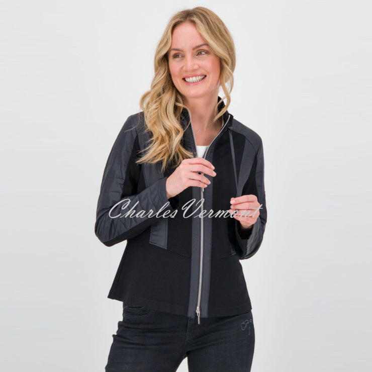 Just White Zip Jacket - Style J3659 (Black)