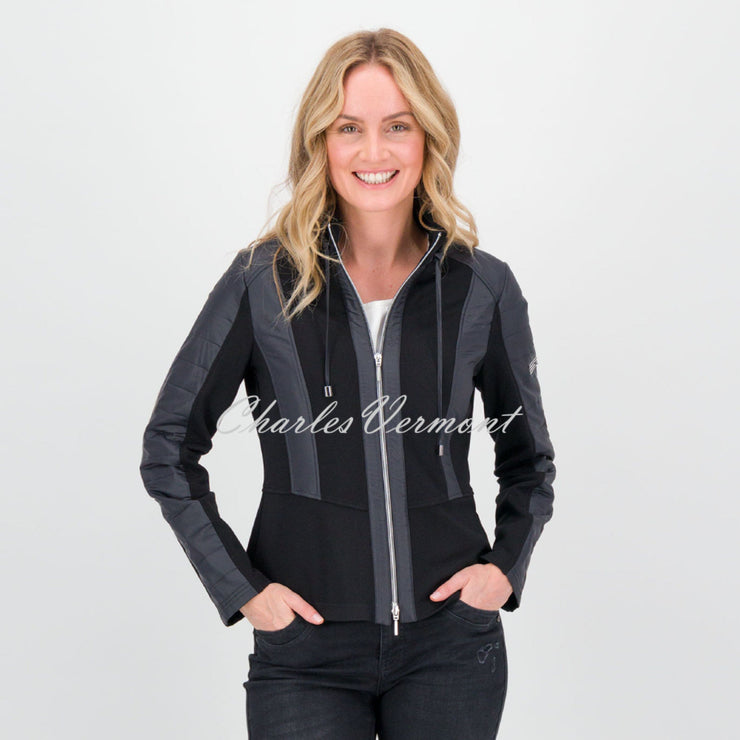 Just White Zip Jacket - Style J3659 (Black)