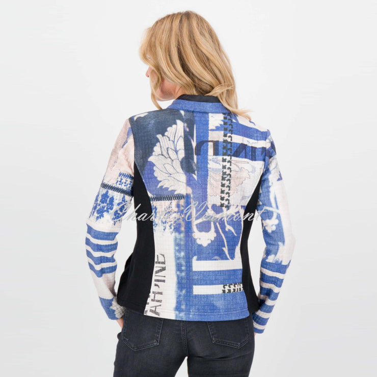 Just White Quilted Zip Jacket - Style J3681