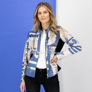 Just White Quilted Zip Jacket - Style J3681