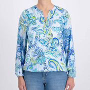 Just White Paisley Blouse - Style J4049