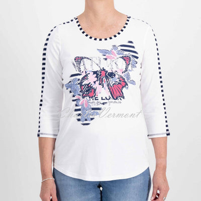 Just White Butterfly Top - Style J4121