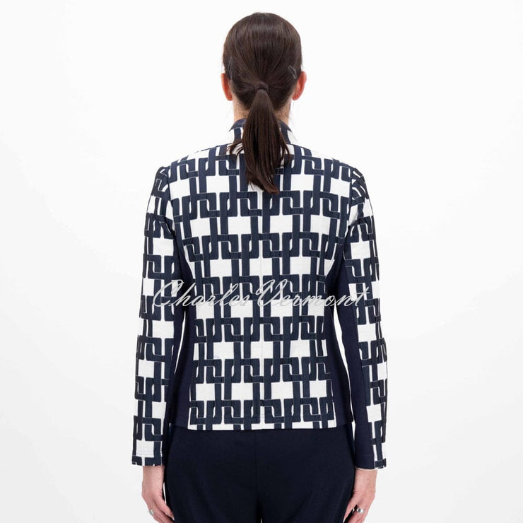 Just White Jacquard Jacket - Style J4123