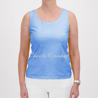 Just White Camisole Top - Style J4187-420 (Blue)