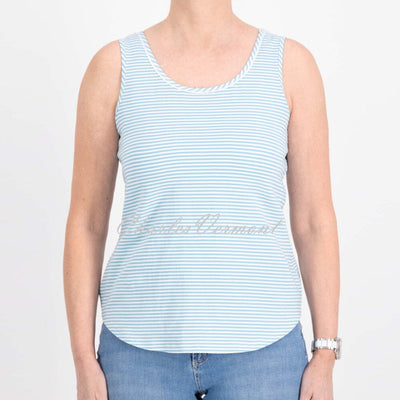 Just White Striped Camisole Top - Style J4274