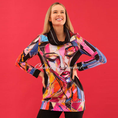 Dolcezza 'Baisti' Cowl Neck Tunic Top - Style 75624