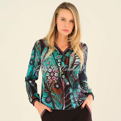 Dolcezza 'Enchanted Island' V-Neck Top - Style 75720