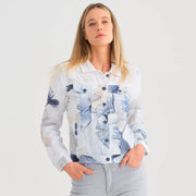 Dolcezza 'Indigo Melody' Linen Jacket - Style 25791