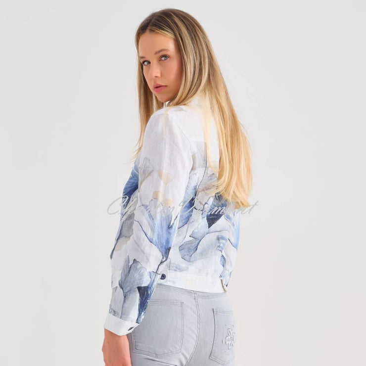 Dolcezza 'Indigo Melody' Linen Jacket - Style 25791