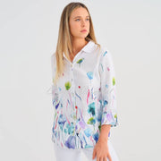 Dolcezza 'Misty Blossom' Linen Blouse - Style 25781