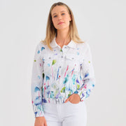 Dolcezza 'Misty Blossom' Linen Jacket - Style 25784