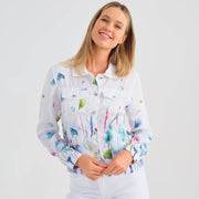 Dolcezza 'Misty Blossom' Linen Jacket - Style 25784