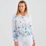 Dolcezza 'Misty Blossom' Linen Jacket - Style 25784