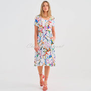 Dolcezza 'Fighting The Wind' Seersucker V-Neck Dress - Style 25647
