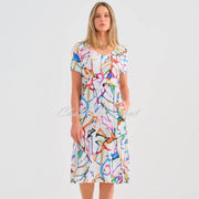 Dolcezza 'Fighting The Wind' Seersucker V-Neck Dress - Style 25647