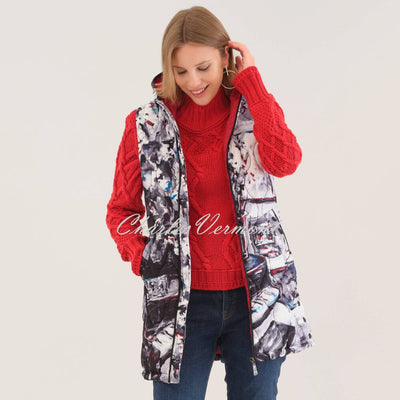Dolcezza 'Piano Blues III' Longline Gilet - Style 75825