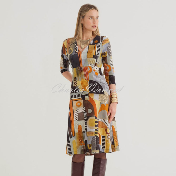 Dolcezza 'Life Is A Rollercoaster' V-Neck Dress - Style 74715