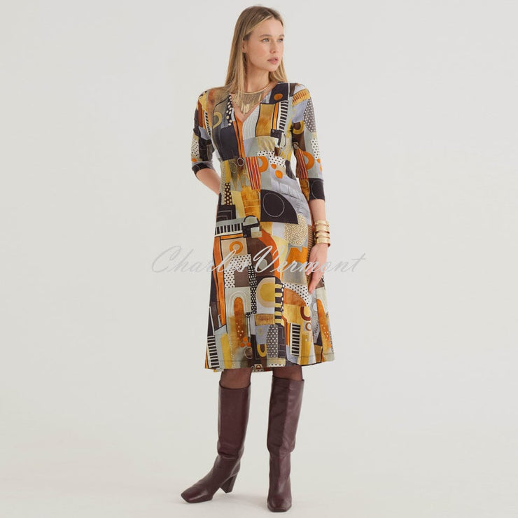 Dolcezza 'Life Is A Rollercoaster' V-Neck Dress - Style 74715