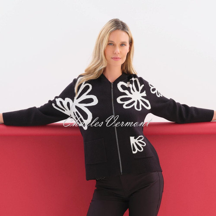 Dolcezza Floral Hooded Knit Jacket - Style 76307 | Charles Vermont