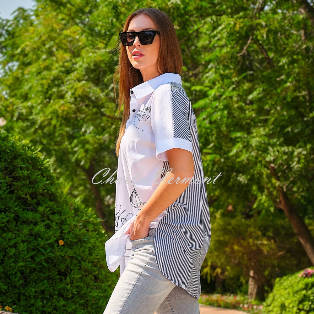 Dolcezza 'Summer Stripes' 'Je t'aime' Blouse - Style 26153