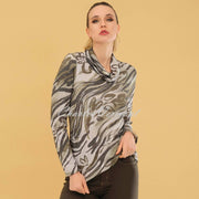 Dolcezza Cowl Neck Top - Style 73182 (Khaki)Dolcezza Cowl Neck Top - Style 73182 (Khaki)