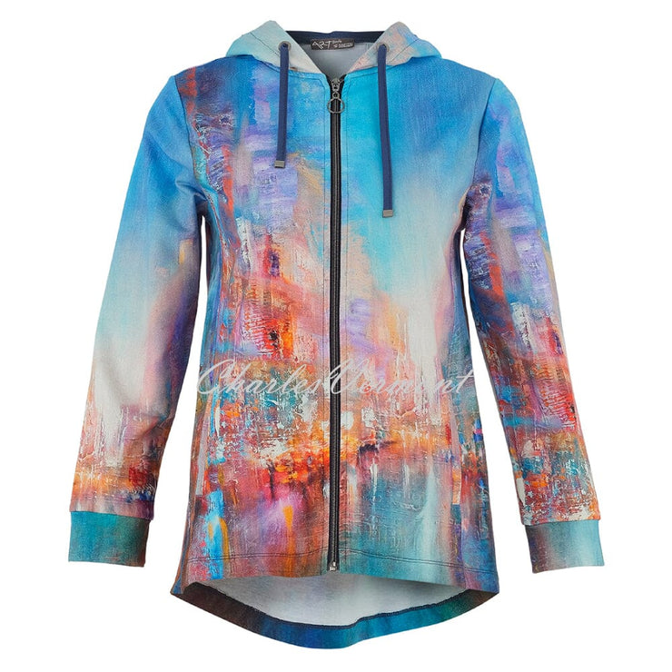 Dolcezza 'The Blue City' Hooded Zip Jacket - Style 75716