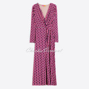 Vilagallo Geometric Print Wrap Dress - Style 32988