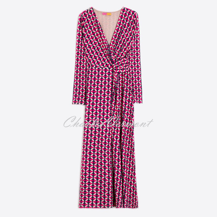 Vilagallo Geometric Print Wrap Dress - Style 32988