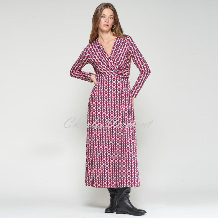 Vilagallo Geometric Print Wrap Dress - Style 32988