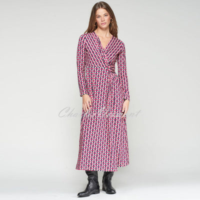 Vilagallo Geometric Print Wrap Dress - Style 32988