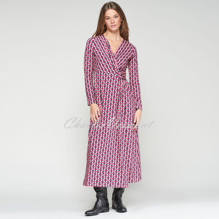 Vilagallo Geometric Print Wrap Dress - Style 32988