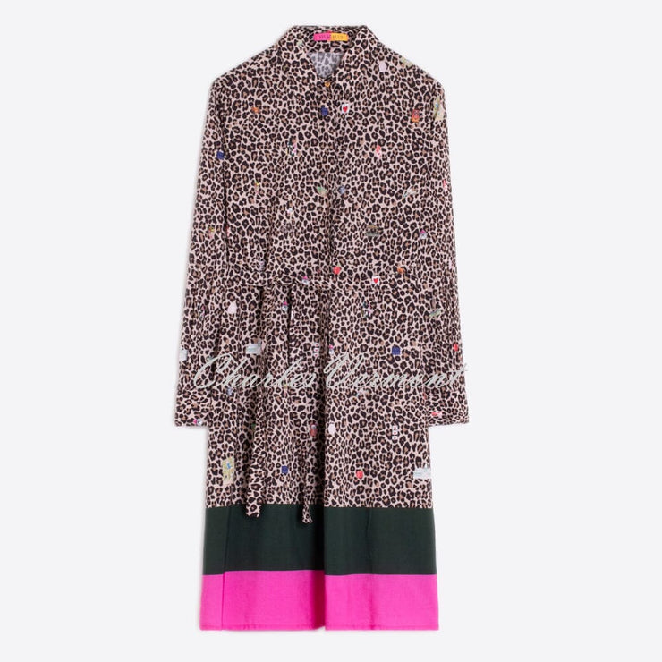 Vilagallo Leopard Print Shirt Dress - Style 32926