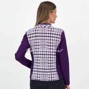 Just White Houndstooth Jacket - Style J3464