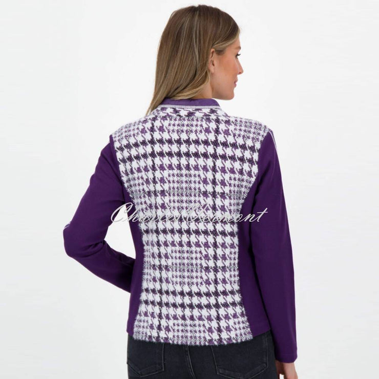 Just White Houndstooth Jacket - Style J3464