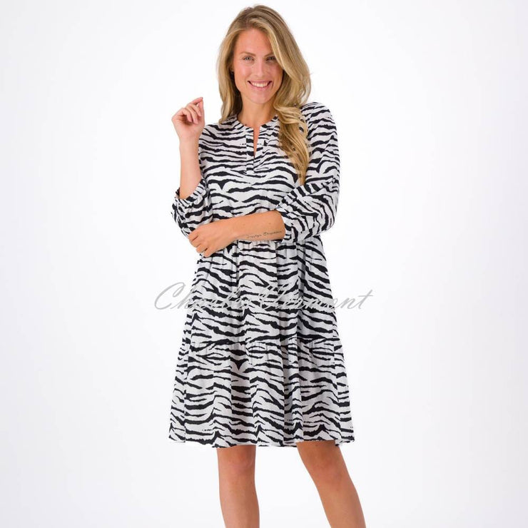 Just White Animal Print Dress - Style J3019