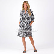 Just White Animal Print Dress - Style J3019