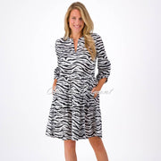 Just White Animal Print Dress - Style J3019