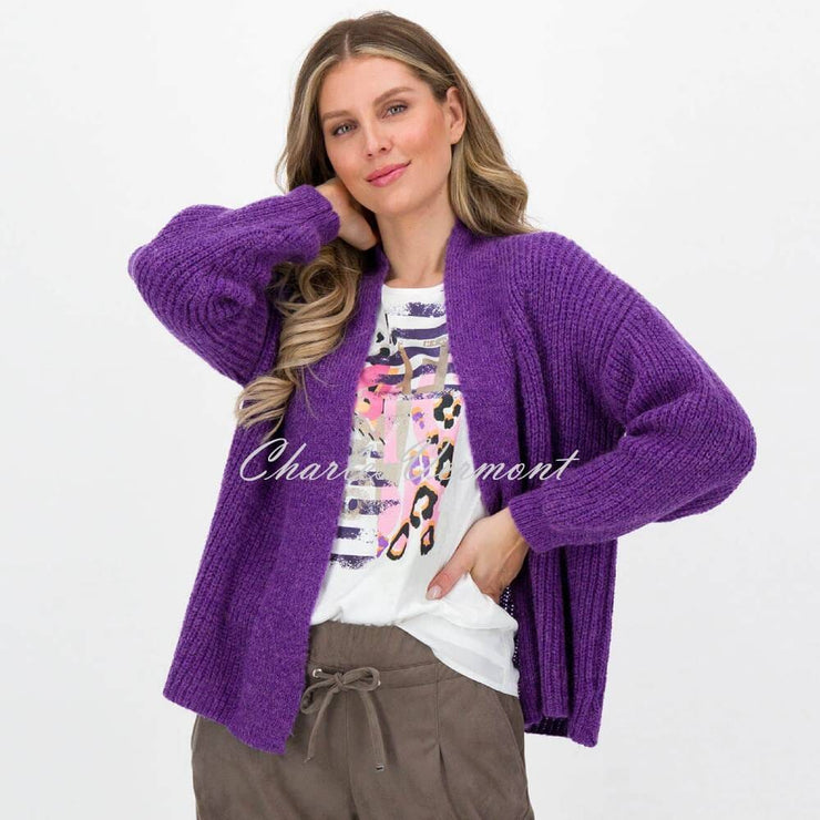 Just White Cardigan - Style J3296 (Purple)