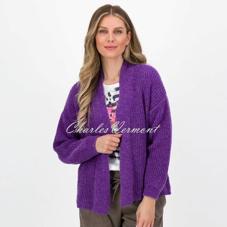 Just White Cardigan - Style J3296 (Purple)