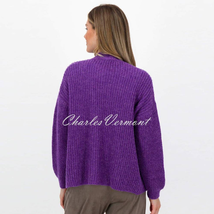 Just White Cardigan - Style J3296 (Purple)