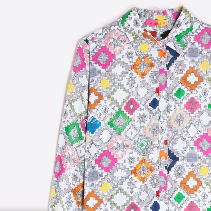 Vilagallo Geometric Print Blouse - Style 32927